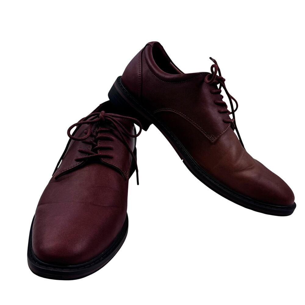 Goodfellow & CO Faux Leather Brown Lace Up Comfort Shoes Men's Size 9.5